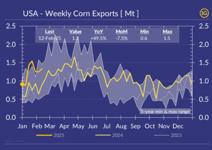 US corn exports rise despite weather challenges